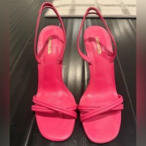 Larroude Hot Pink Annie Heels